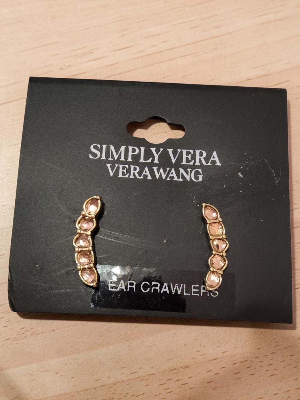 10 / $10 Simply Vera Vera Wang Gold  Crystal Ear Climbers